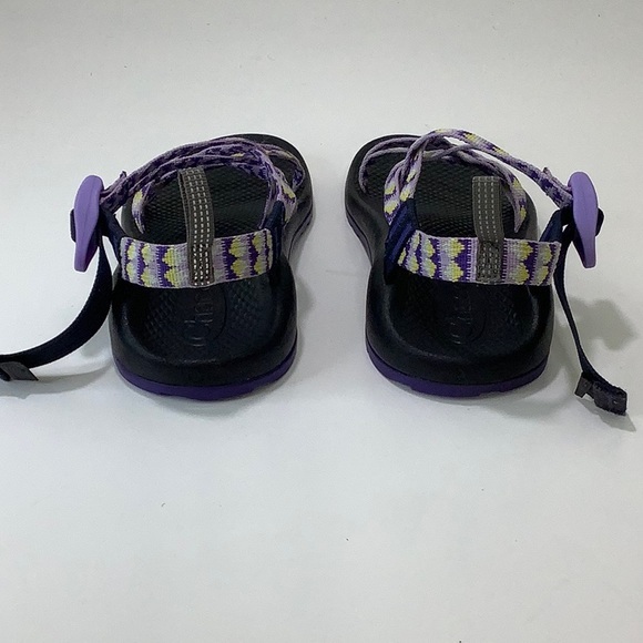 Chaco adjustable Adventure purple yellow hiking Sandals ZX2 size 2 EUC - Picture 12 of 15